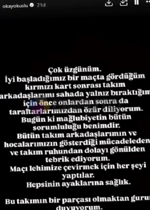 okay-yokuslu-maglubiyetin-butun-sorumlulugu-benimdir-0-6Tx1kXwD Okay Yokuşlu: "Mağlubiyetin bütün sorumluluğu benimdir"